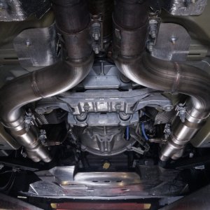 Ford Mustang Performance Exhaust - Stainless Works - Long Tube Headers with High-Flow Cats - `15-`20